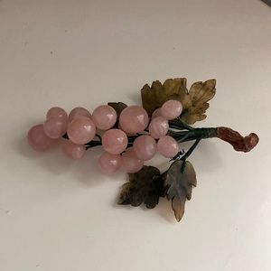 Vintage MCM Pink Rose Quartz Grape Cluster